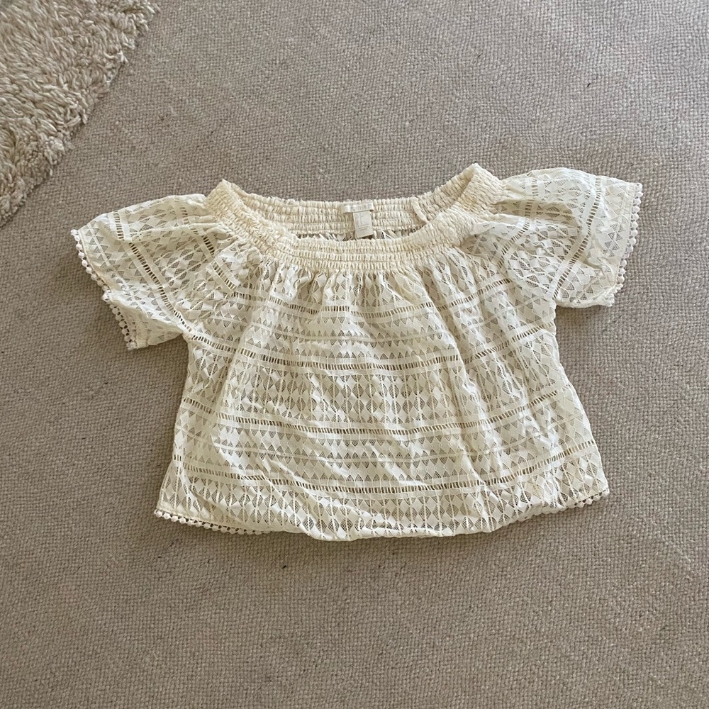 Forever 21 knit/lace peasant style top
